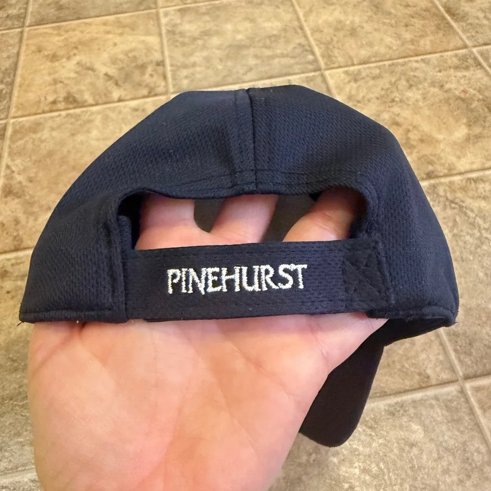 Pukka Headwear Pinehurst Golf Hat Navy Blue Racing Stripes Adjustable Cap‎ - Picture 3 of 11